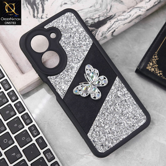 Xiaomi Redmi A5 4G Cover - Silver -  New Luxurious 3D Bling RhineStone Gliter Case