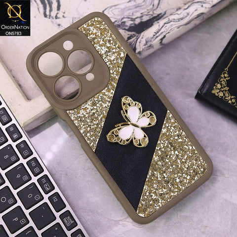 Tecno Spark 10 Cover - Brown -  New Luxurious 3D Bling RhineStone Gliter Case