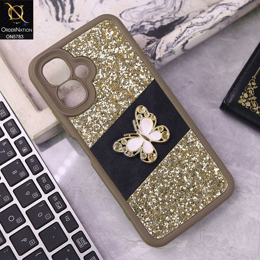 Tecno Pop 10 Cover - Brown -  New Luxurious 3D Bling RhineStone Gliter Case