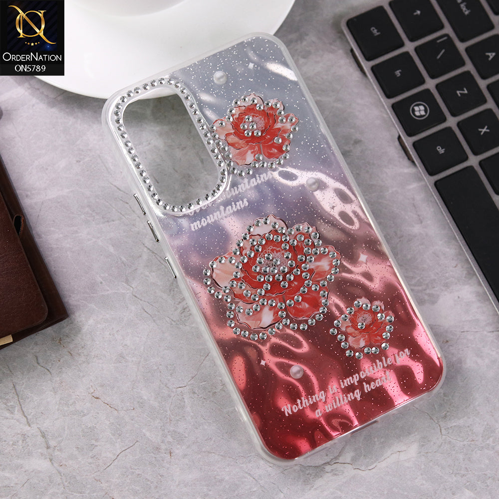 Samsung Galaxy A54 Cover - Design 2 -  3D Shinny Case With Camera Protection Soft Border Case
