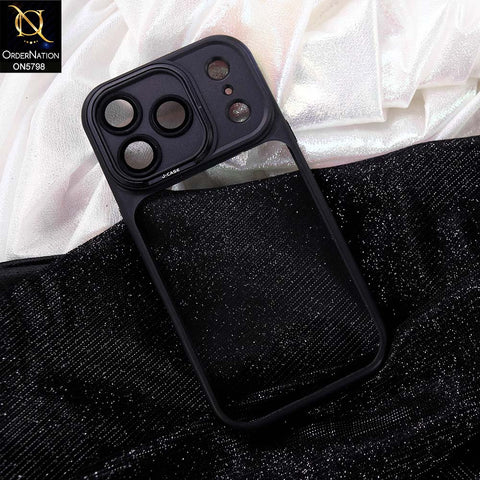 iPhone 17 Pro Cover - Black - J-Case High Quality Tpu Soft Bordered Case With Clear Part And Camera Ring Protection