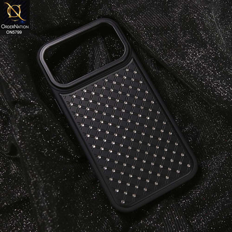 iPhone 17 Pro Max Cover - Black - New CLassic  Small Shiny Crystals Fine Case With Metal Camera Ring