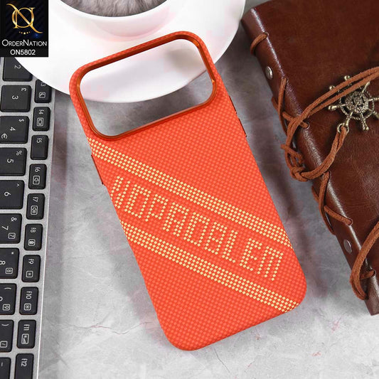 iPhone 17 Pro Max Cover - Design15 -  Luxo Superior Slim Profile High Quality Carbon Fibe Texture Case With Metal Camera Ring