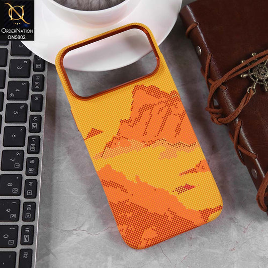 iPhone 17 Pro Max Cover - Design17 -  Luxo Superior Slim Profile High Quality Carbon Fibe Texture Case With Metal Camera Ring
