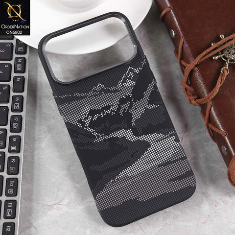 iPhone 17 Pro Max Cover - Design8 -  Luxo Superior Slim Profile High Quality Carbon Fibe Texture Case With Metal Camera Ring