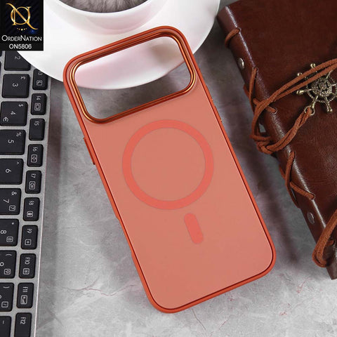 iPhone 17 Pro Max Cover - Orange -  Luxurious CASE A-Series With MAgSafe And Metal Camera Ring