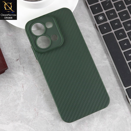 Xiaomi Redmi 15C 5G Cover - Green - New Carbon Fiber Texture Case With Camera Protection Soft Case