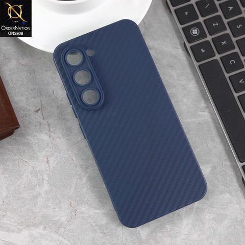 Tecno Spark 40 Pro Cover - Blue - New Carbon Fiber Texture Case With Camera Protection Soft Case