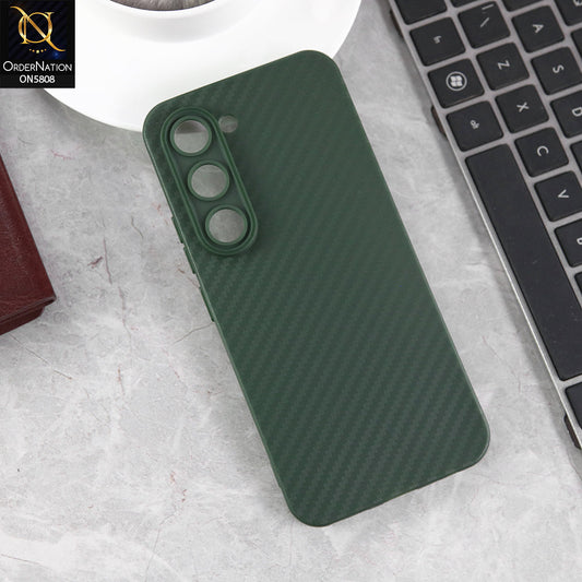 Tecno Spark 40 Pro Cover - Green - New Carbon Fiber Texture Case With Camera Protection Soft Case
