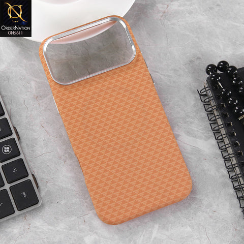 IPhone 17 Pro Max Cover - Orange - Carbon Fiber With Magnetic MagSafe Back Case