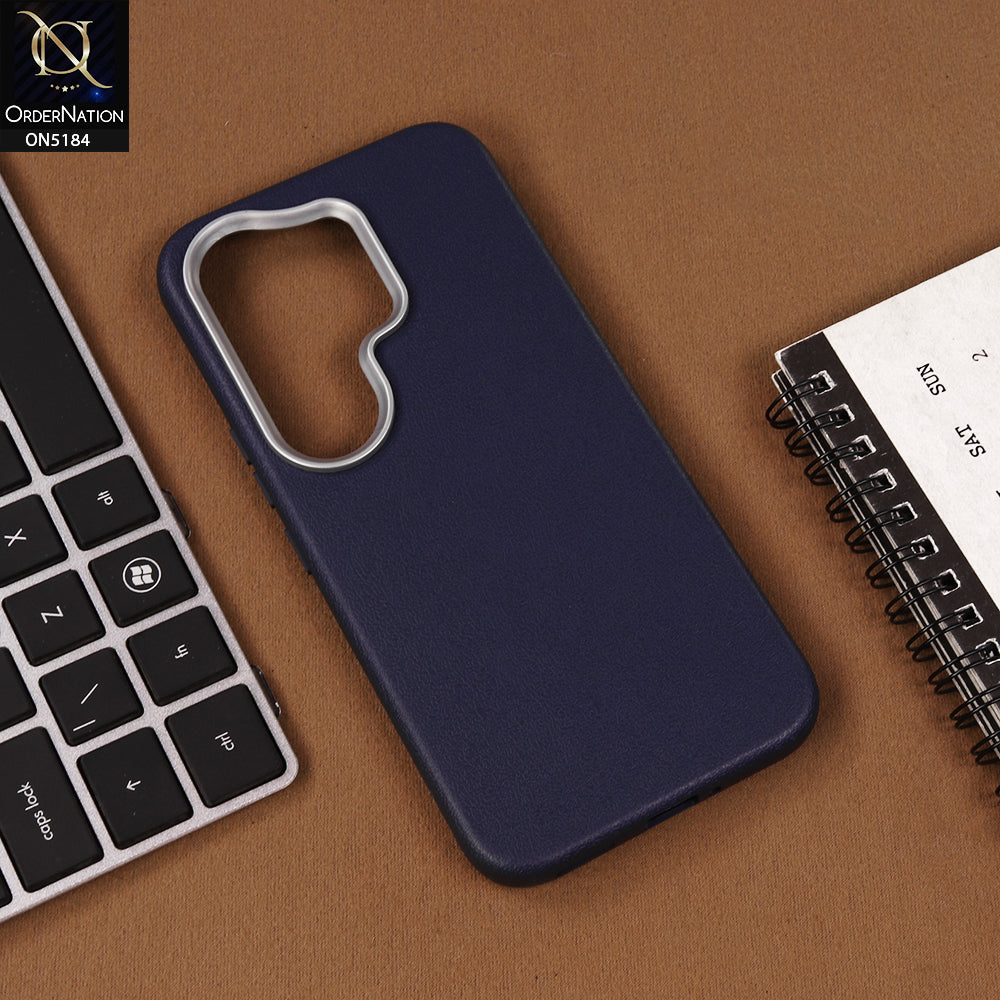 Tecno Camon 50 Pro 5G Cover - Blue - New Premium Soft TPU Leather Texture Slim Case