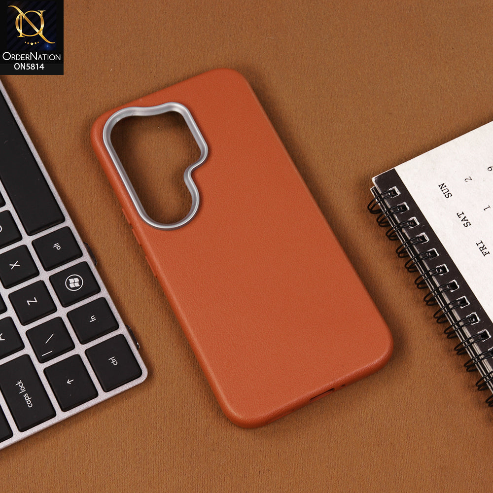 Tecno Camon 50 Pro 5G Cover - Brown - New Premium Soft TPU Leather Texture Slim Case