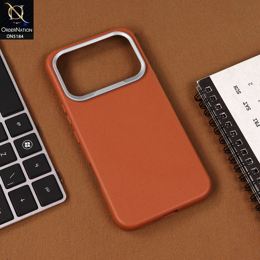 Infinix Note 60 Pro Cover - Brown - New Premium Soft TPU Leather Texture Slim Case