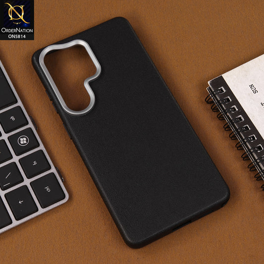Samsung Galaxy S26 Ultra Cover - Black - New Premium Soft TPU Leather Texture Slim Case