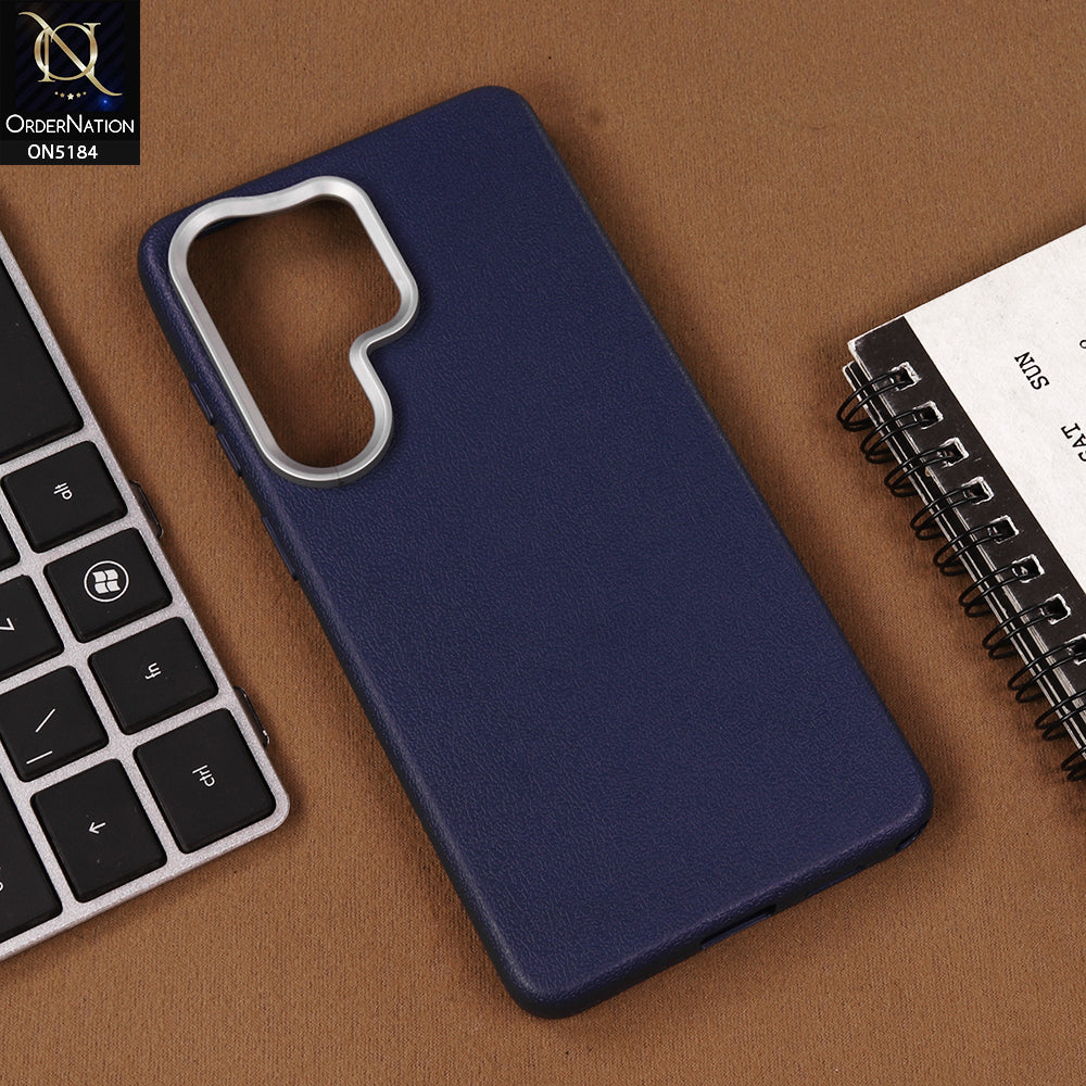 Samsung Galaxy S26 Ultra Cover - Blue - New Premium Soft TPU Leather Texture Slim Case