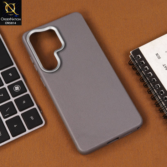 Samsung Galaxy S26 Ultra Cover - Gray - New Premium Soft TPU Leather Texture Slim Case