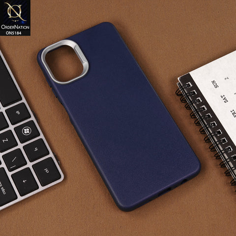 Samsung Galaxy M07 Cover - Blue - New Premium Soft TPU Leather Texture Slim Case