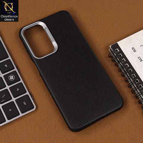 Samsung Galaxy F17 Cover - Black - New Premium Soft TPU Leather Texture Slim Case