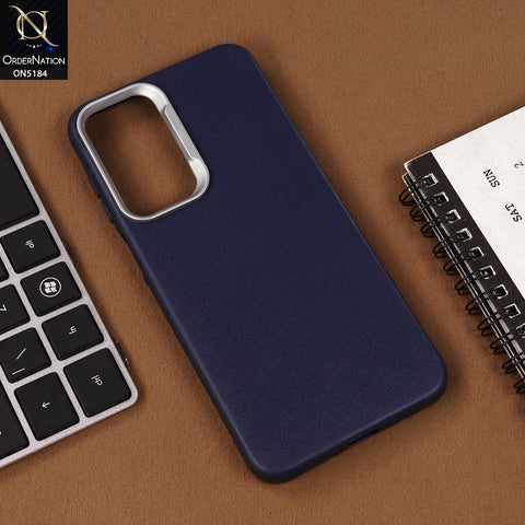 Samsung Galaxy F17 Cover - Blue - New Premium Soft TPU Leather Texture Slim Case