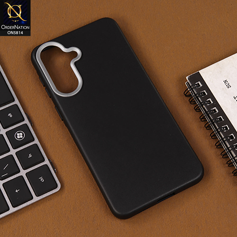 Samsung Galaxy A57 Cover - Black - New Premium Soft TPU Leather Texture Slim Case