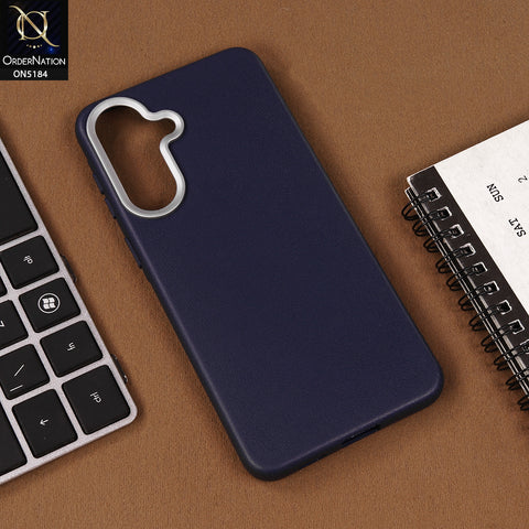 Samsung Galaxy A57 Cover - Blue - New Premium Soft TPU Leather Texture Slim Case