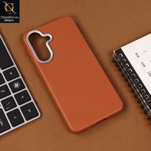 Samsung Galaxy A57 Cover - Brown - New Premium Soft TPU Leather Texture Slim Case