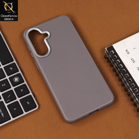 Samsung Galaxy A57 Cover - Gray - New Premium Soft TPU Leather Texture Slim Case