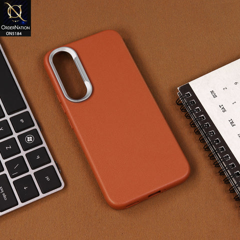 Vivo V70 FE Cover - Brown - New Premium Soft TPU Leather Texture Slim Case