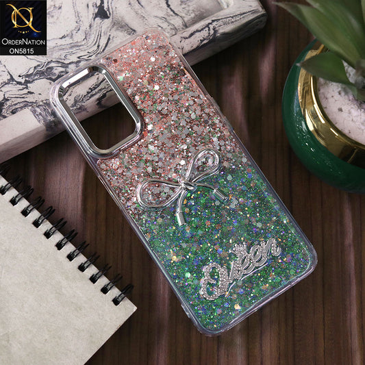 Oppo A36 Cover - Design2 -  Spiffy Dual Colour Queen Fine Quality Glitter Case (Glitter Doesn’t Move)