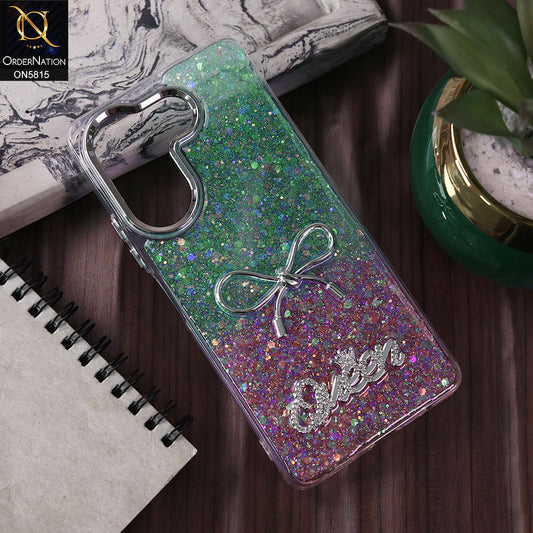 Tecno Camon 20 Cover - Design1 -  Spiffy Dual Colour Queen Fine Quality Glitter Case (Glitter Doesn’t Move)