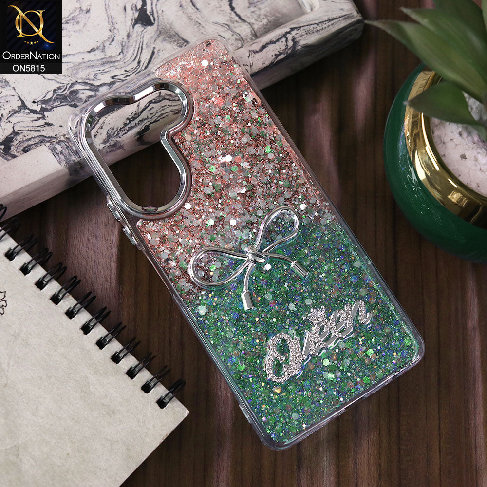 Tecno Camon 20 Cover - Design2 -  Spiffy Dual Colour Queen Fine Quality Glitter Case (Glitter Doesn’t Move)