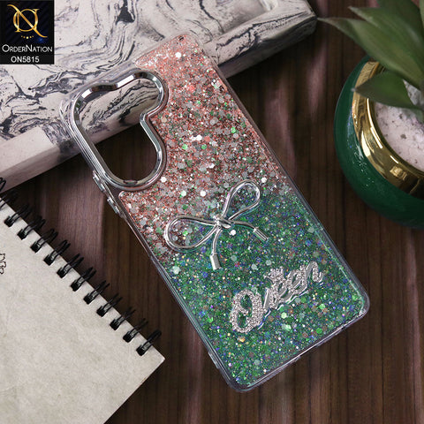 Tecno Camon 20 Cover - Design2 -  Spiffy Dual Colour Queen Fine Quality Glitter Case (Glitter Doesn’t Move)