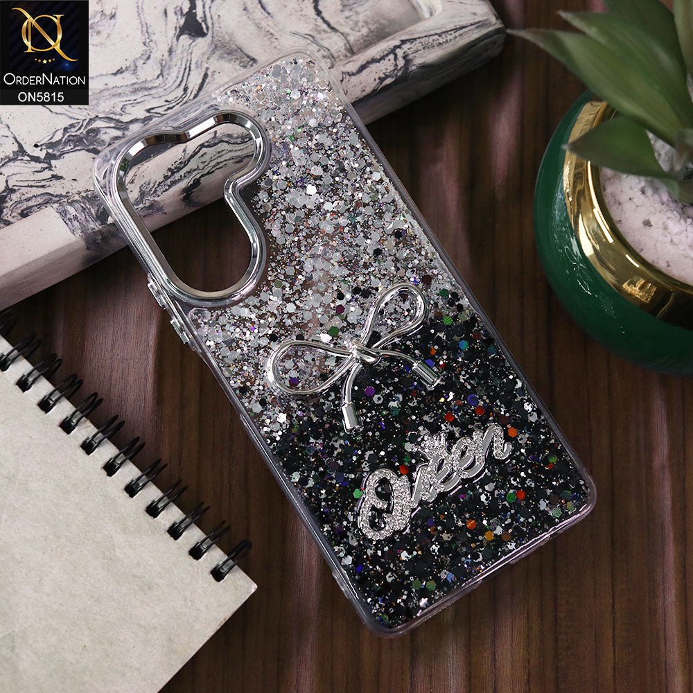 Tecno Camon 20 Pro Cover - Design3 -  Spiffy Dual Colour Queen Fine Quality Glitter Case (Glitter Doesn’t Move)