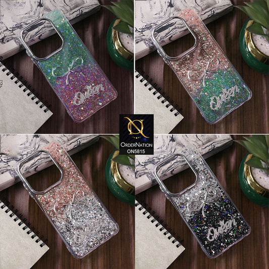 Infinix Smart 8 HD Cover - Design3 -  Spiffy Dual Colour Queen Fine Quality Glitter Case (Glitter Doesn’t Move)
