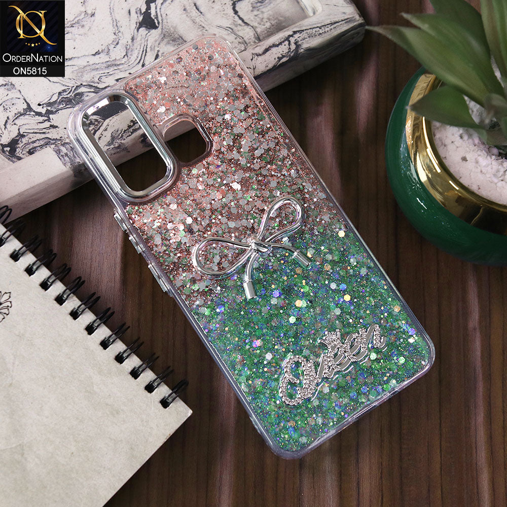 Infinix Hot 12 Play Cover - Design2 -  Spiffy Dual Colour Queen Fine Quality Glitter Case (Glitter Doesn’t Move)