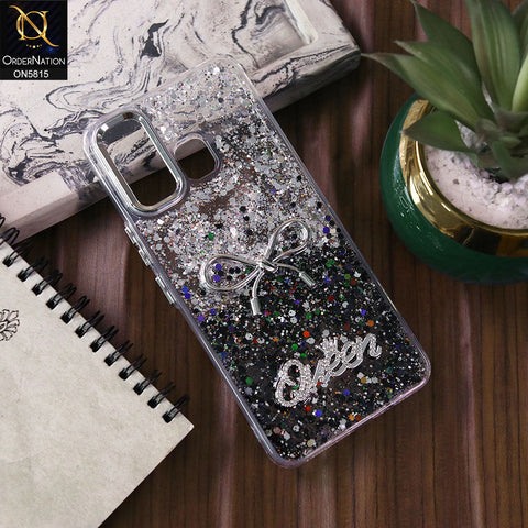 Infinix Hot 12 Play Cover - Design3 -  Spiffy Dual Colour Queen Fine Quality Glitter Case (Glitter Doesn’t Move)