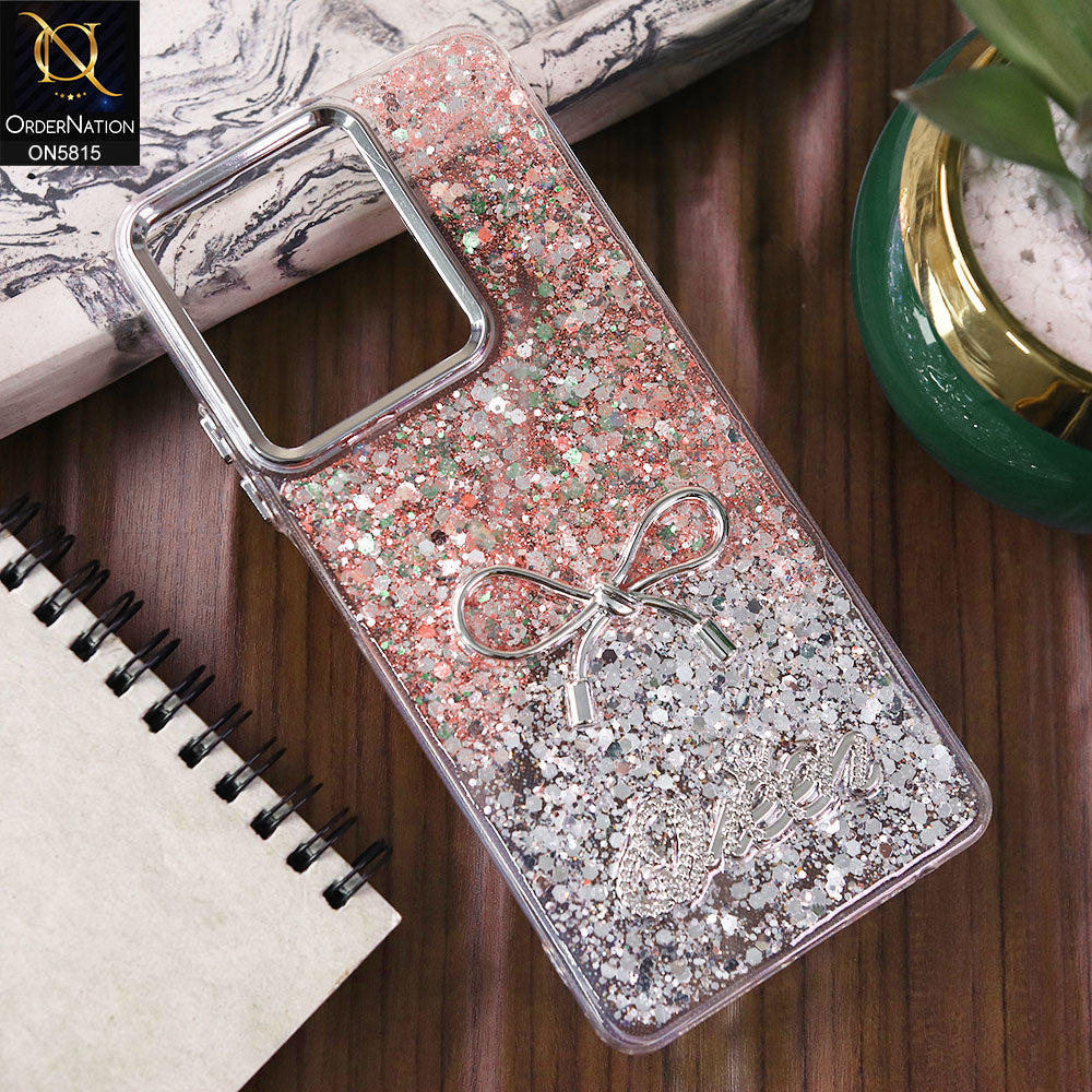 Infinix Hot 30 Cover - Design4 -  Spiffy Dual Colour Queen Fine Quality Glitter Case (Glitter Doesn’t Move)