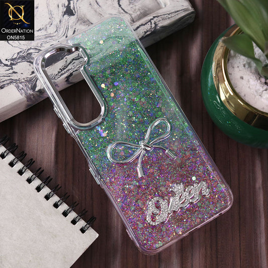 Infinix Hot 60i 4G Cover - Design1 -  Spiffy Dual Colour Queen Fine Quality Glitter Case (Glitter Doesn’t Move)