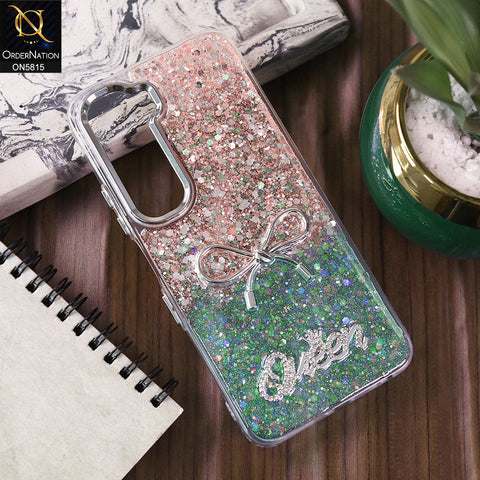 Infinix Hot 60i 4G Cover - Design2 -  Spiffy Dual Colour Queen Fine Quality Glitter Case (Glitter Doesn’t Move)