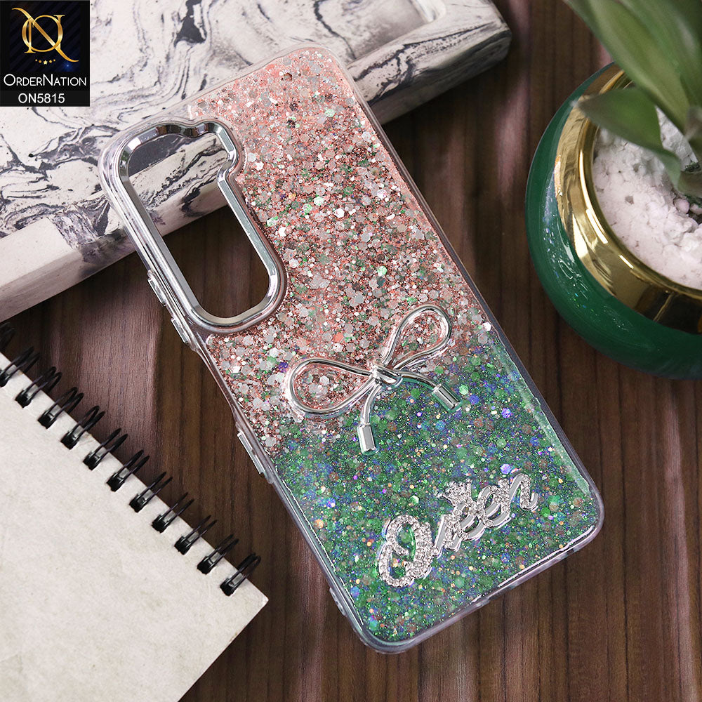 Infinix Hot 60 Cover - Design2 -  Spiffy Dual Colour Queen Fine Quality Glitter Case (Glitter Doesn’t Move)