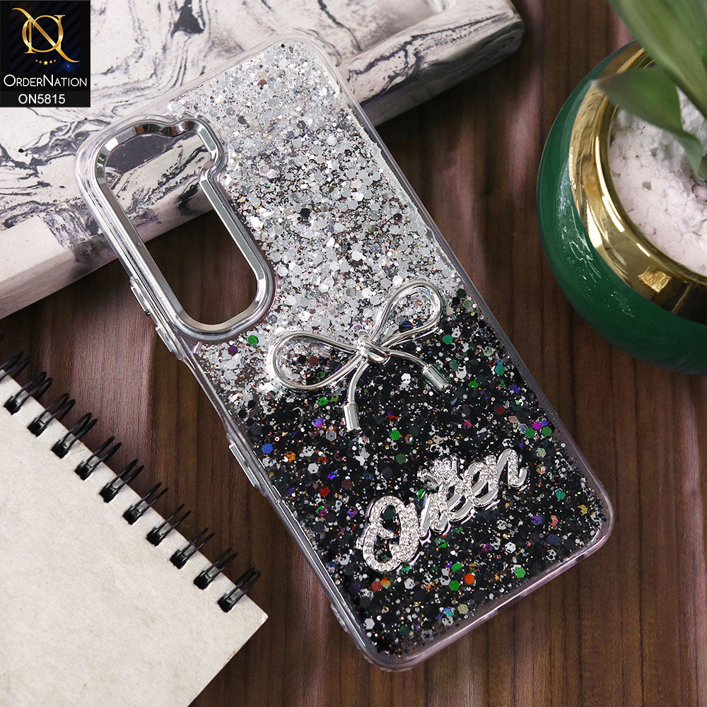 Infinix Hot 60i 4G Cover - Design3 -  Spiffy Dual Colour Queen Fine Quality Glitter Case (Glitter Doesn’t Move)