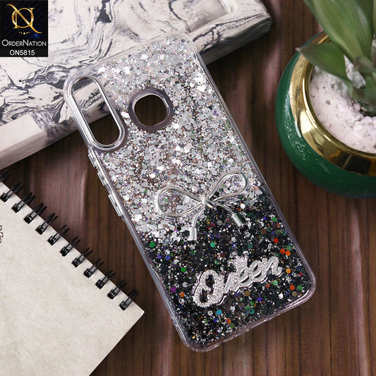 Infinix Hot 8 Cover - Design3 -  Spiffy Dual Colour Queen Fine Quality Glitter Case (Glitter Doesn’t Move)