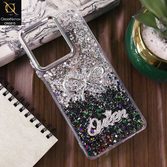 Xiaomi Poco C65 Cover - Design3 -  Spiffy Dual Colour Queen Fine Quality Glitter Case (Glitter Doesn’t Move)