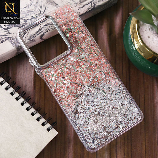 Xiaomi Poco C65 Cover - Design4 -  Spiffy Dual Colour Queen Fine Quality Glitter Case (Glitter Doesn’t Move)