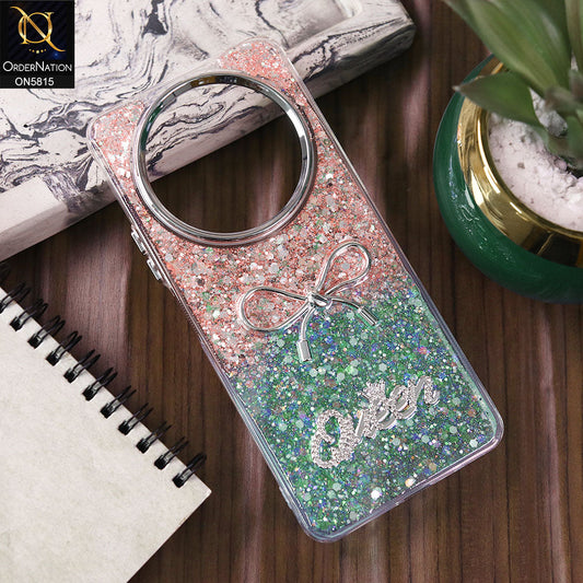Xiaomi Redmi A3 Cover - Design2 -  Spiffy Dual Colour Queen Fine Quality Glitter Case (Glitter Doesn’t Move)