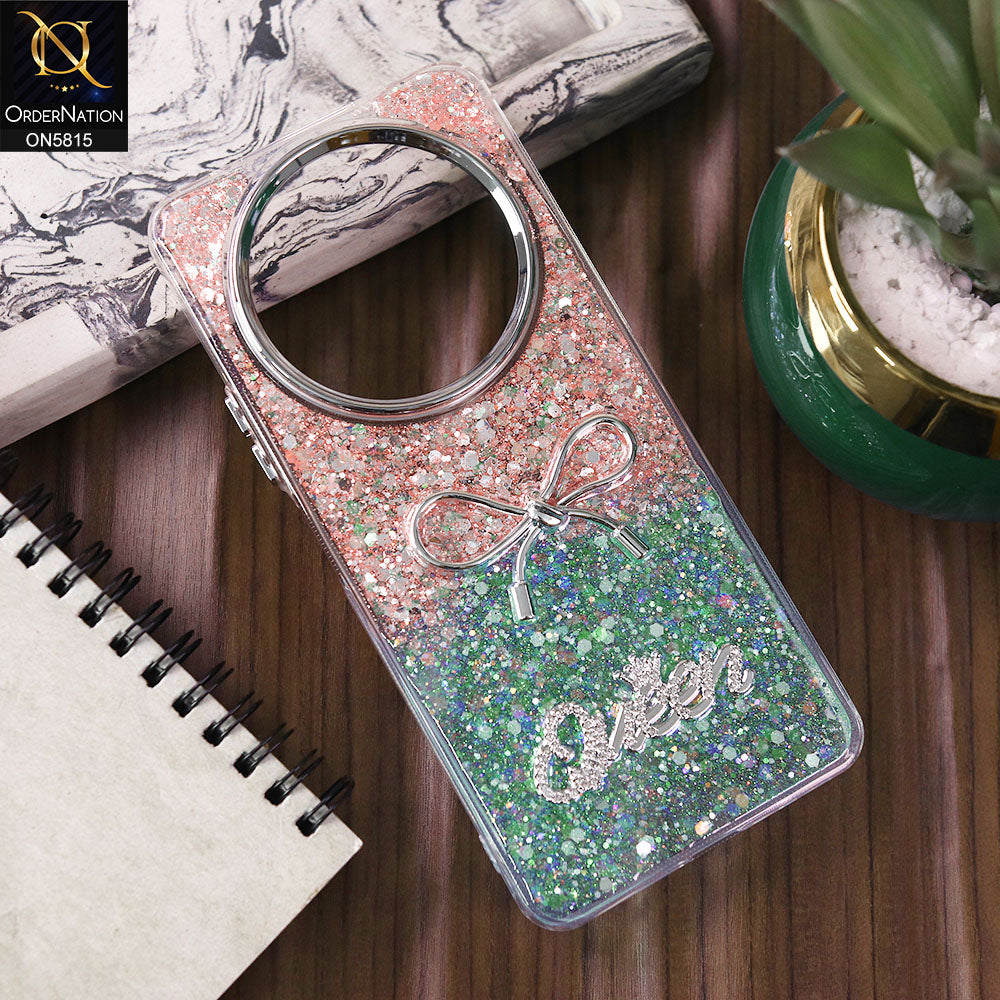 Xiaomi Poco C61 Cover - Design2 -  Spiffy Dual Colour Queen Fine Quality Glitter Case (Glitter Doesn’t Move)