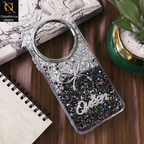 Xiaomi Redmi A3 Cover - Design3 -  Spiffy Dual Colour Queen Fine Quality Glitter Case (Glitter Doesn’t Move)