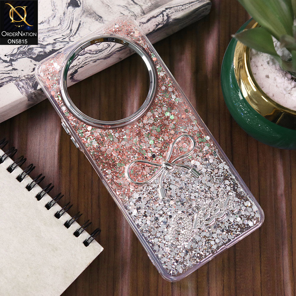 Xiaomi Redmi A3 Cover - Design4 -  Spiffy Dual Colour Queen Fine Quality Glitter Case (Glitter Doesn’t Move)