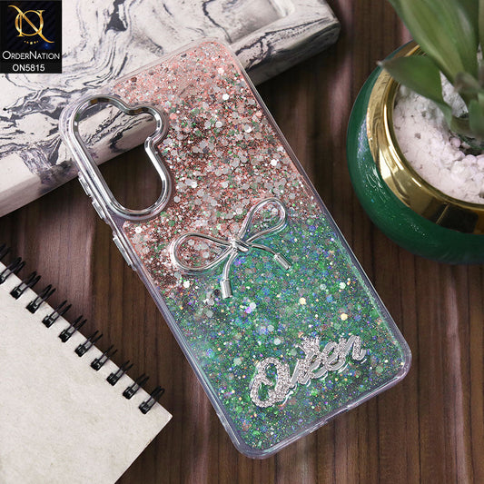 Samsung Galaxy A56 Cover - Design2 -  Spiffy Dual Colour Queen Fine Quality Glitter Case (Glitter Doesn’t Move)
