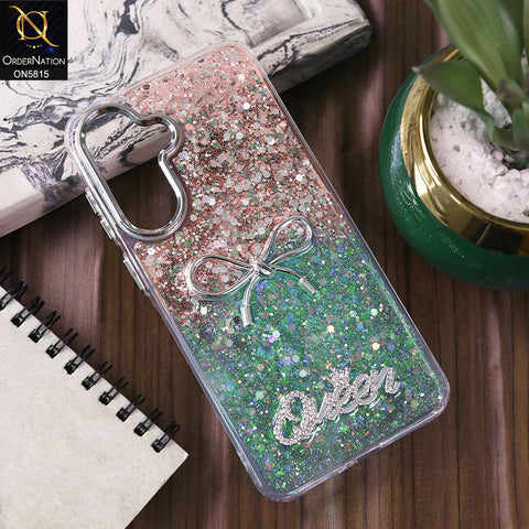 Samsung Galaxy A56 Cover - Design2 -  Spiffy Dual Colour Queen Fine Quality Glitter Case (Glitter Doesn’t Move)